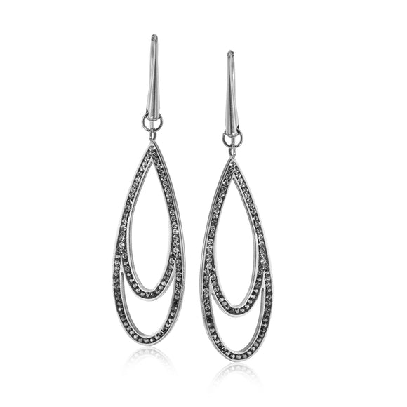 Rose Tear Drop Earrings