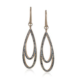 Rose tear drop earrings 