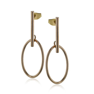 Drop Style Oval Shape Earrings