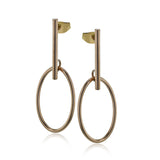 Drop Style Oval Shape Earrings